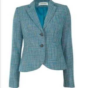 Calvin Klein Woven Cotton Blazer Jacket